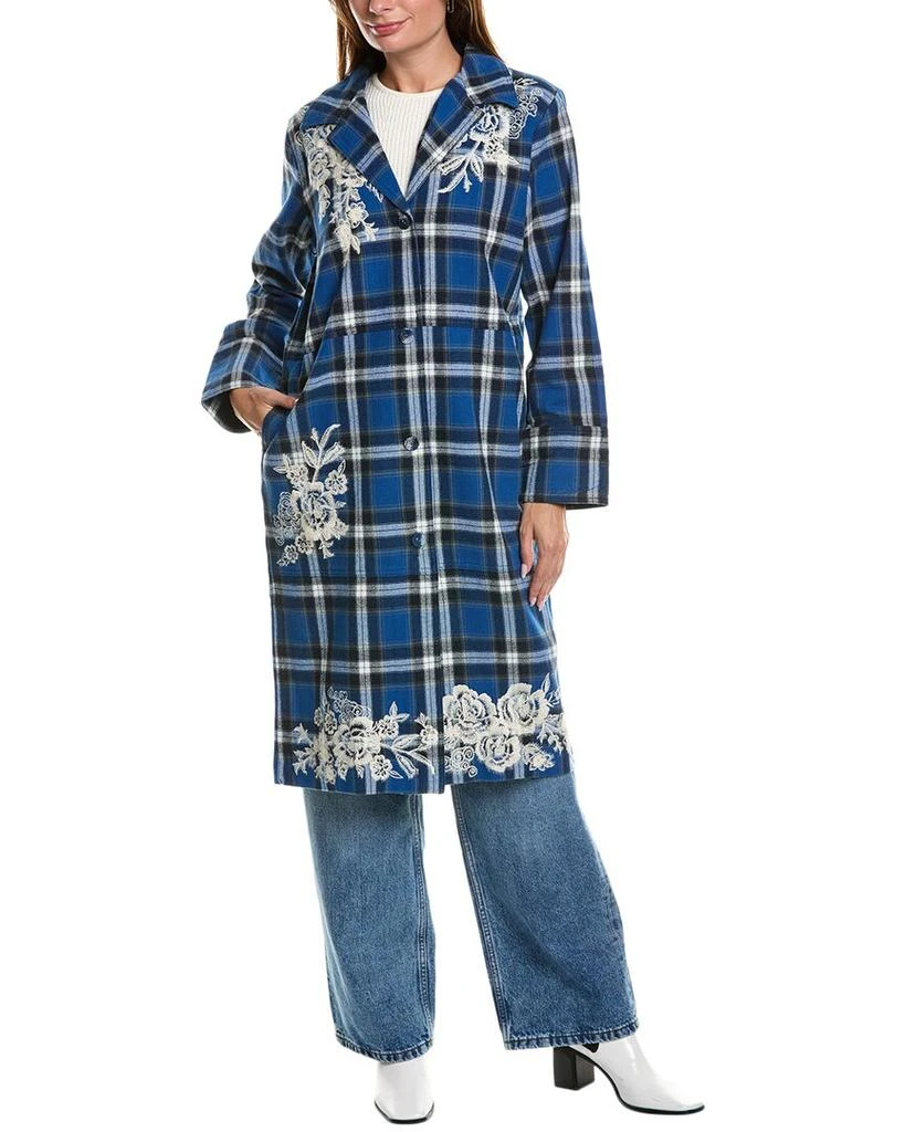 Johnny Was Alicent Silk-Trim Duster Coat 3