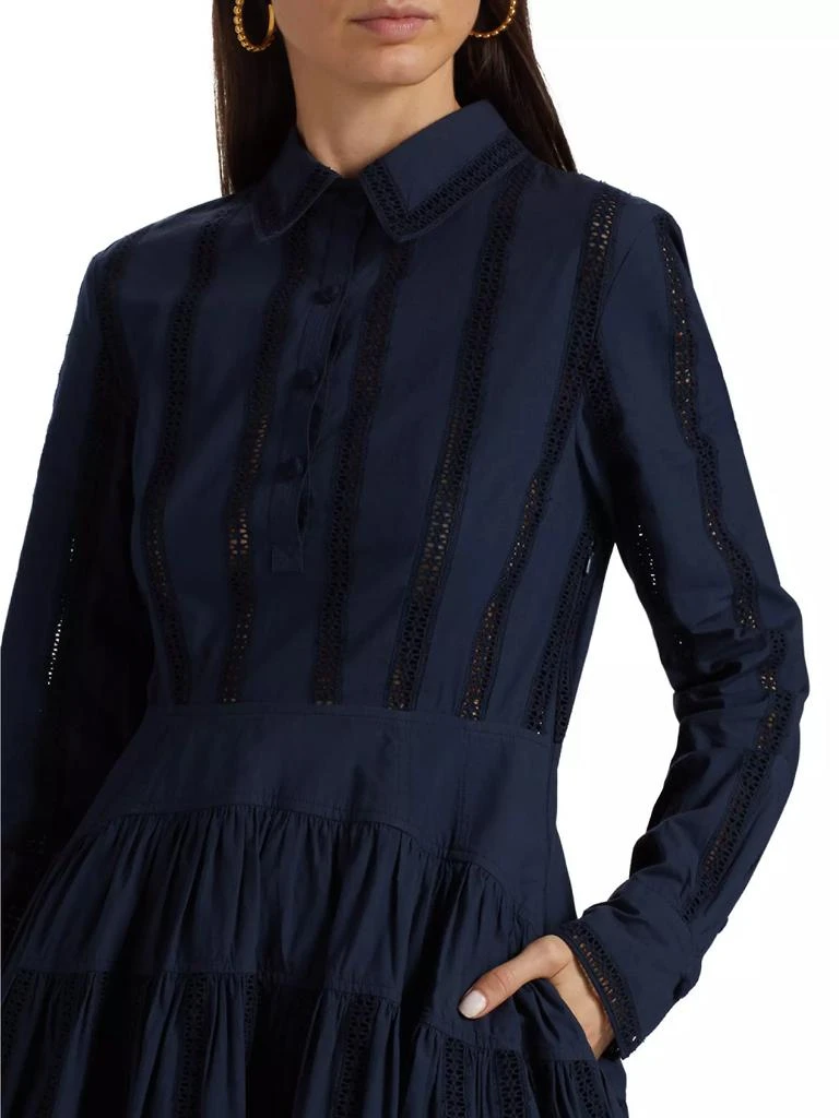 Ulla Johnson Camille Poplin Lace Shirtdress 6