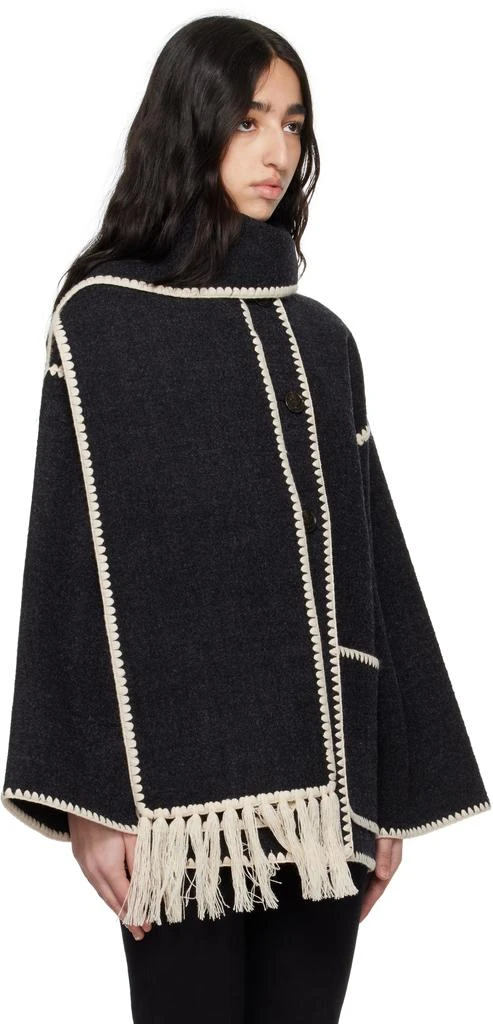 Totême Gray Embroidered Scarf Jacket 2
