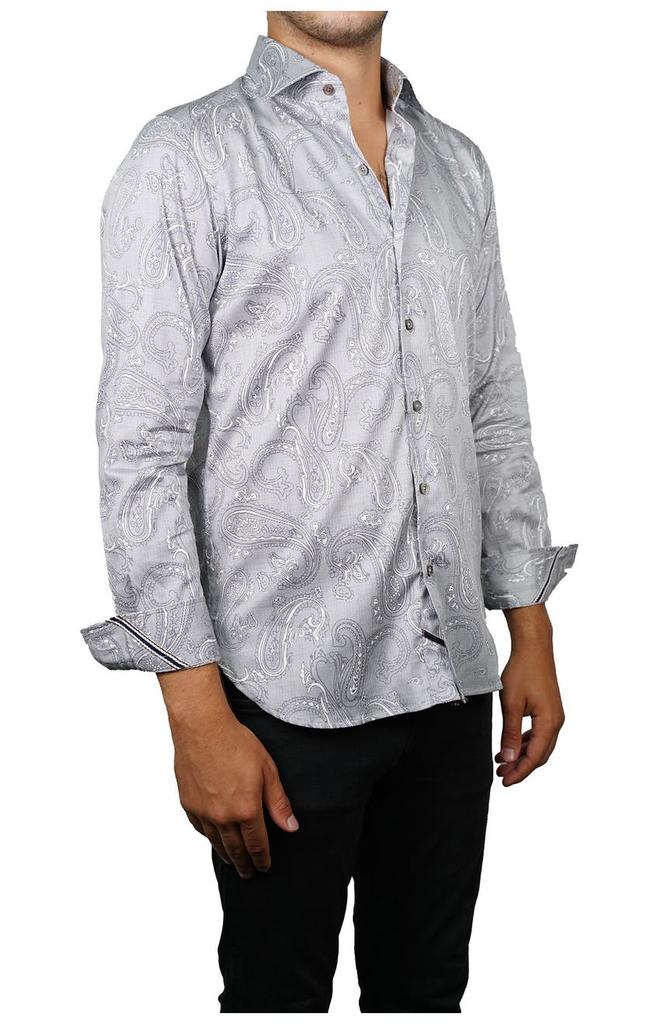 Zanella Paisley Inlay Print Long Sleeve Shirt