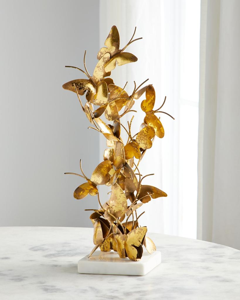 Jamie Young Gold Foil Butterfly Sculpture, 20.5"T