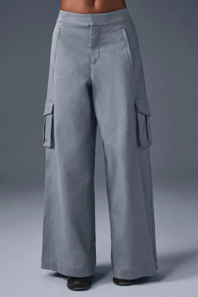 Alo Show Off Cargo Wide Leg Trouser (Regular) - Steel Grey 1