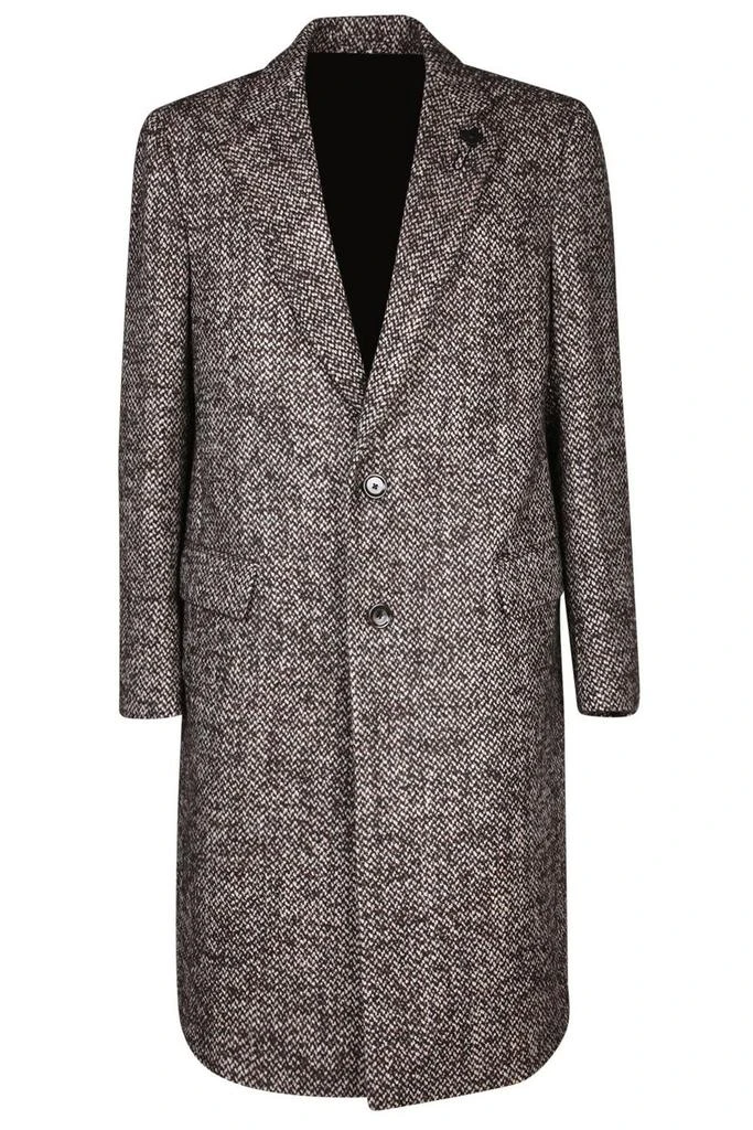 LARDINI Lardini Single-Breasted Brooch-Detailed Coat 1