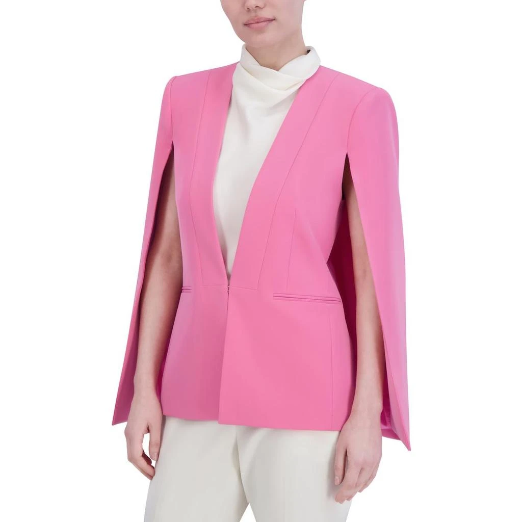 BCBG Womens Cape Sleeve Business One-Button Blazer 1