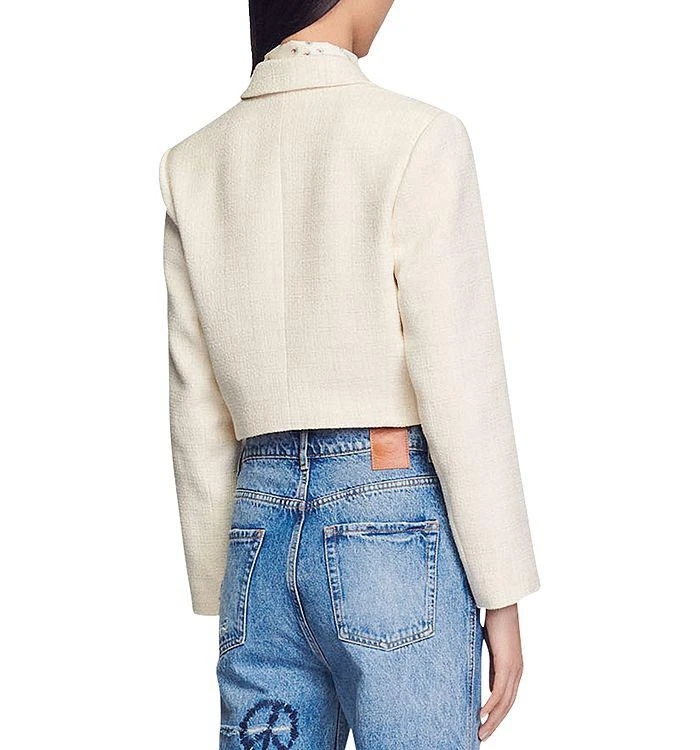 Sandro Edma Cropped Tweed Jacket 2