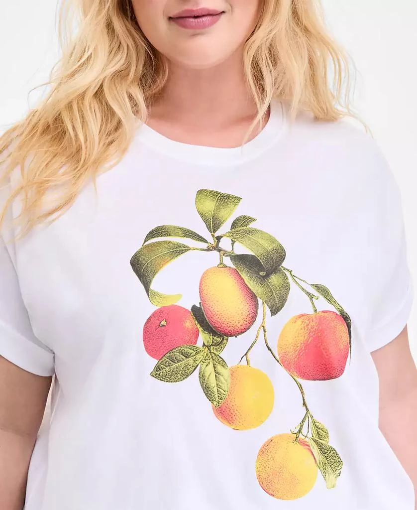On 34th Trendy Plus Size Orange Graphic T-Shirt, Exclusively at Macy's 3