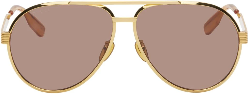 Gucci Gold Aviator Sunglasses 1