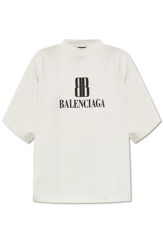 Balenciaga CHALK COTTON T-SHIRT - T-Shirts - BeyondStyle