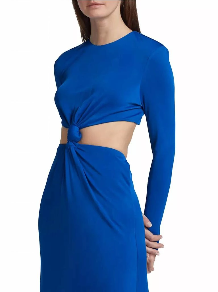 Farm Rio Women's Knot Cut Out Maxi Dress In Medium Blue 5