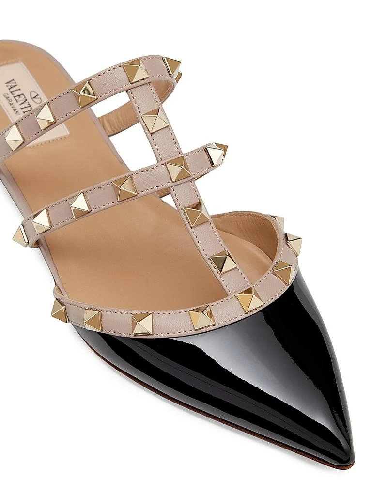 Valentino Rockstud Patent-Leather Mules 5