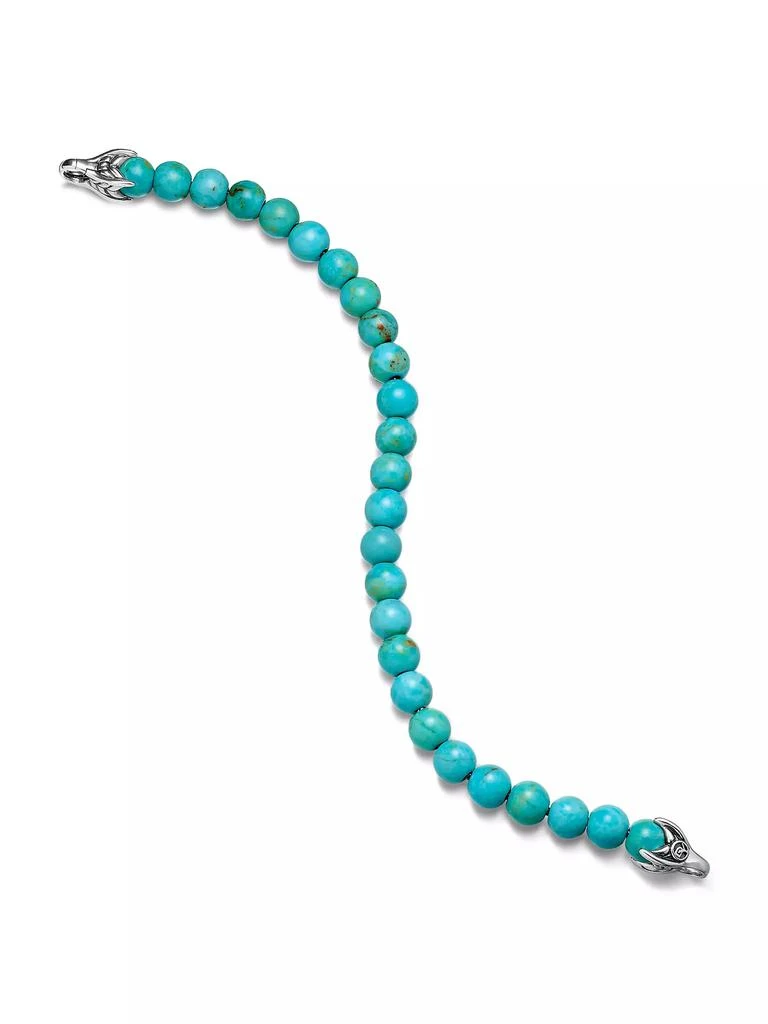 David Yurman Spiritual Bead Turquoise & Sterling Silver Bracelet 3