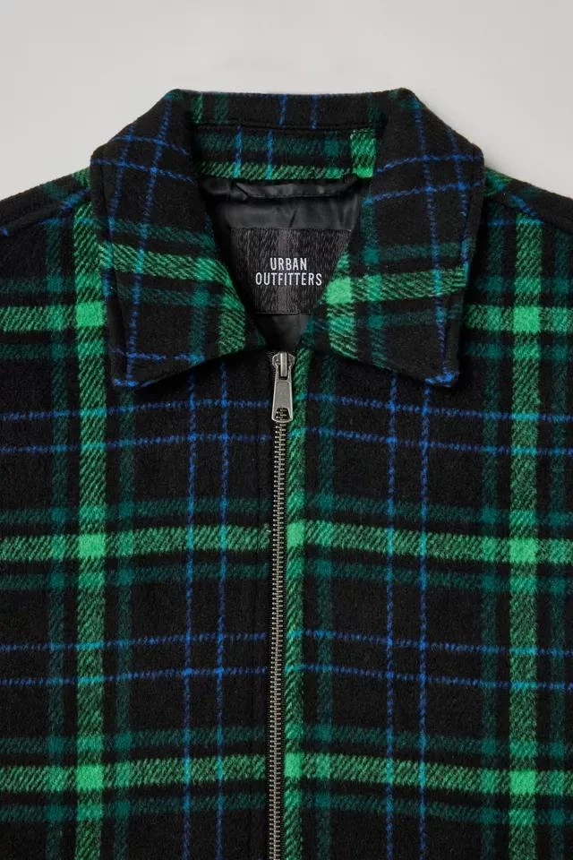Urban Outfitters UO Plaid Brushed Zip Jacket 5