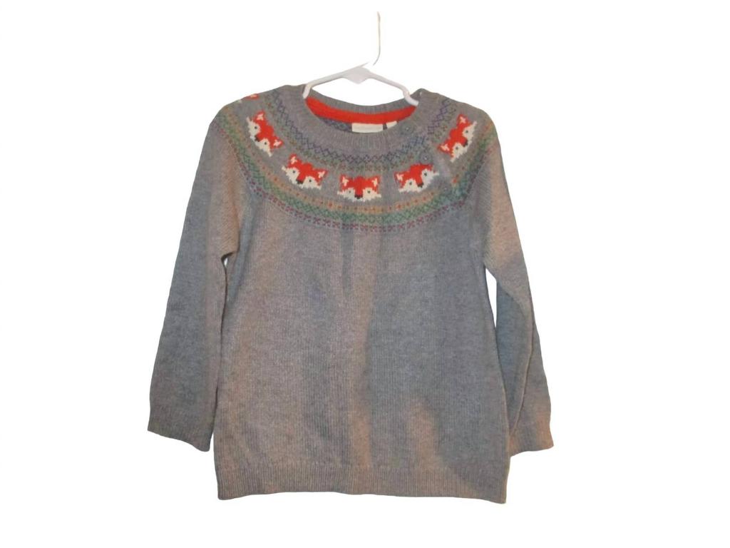 JoJo Maman Bébé Boy's Fox Fair Isle Jumper Coat