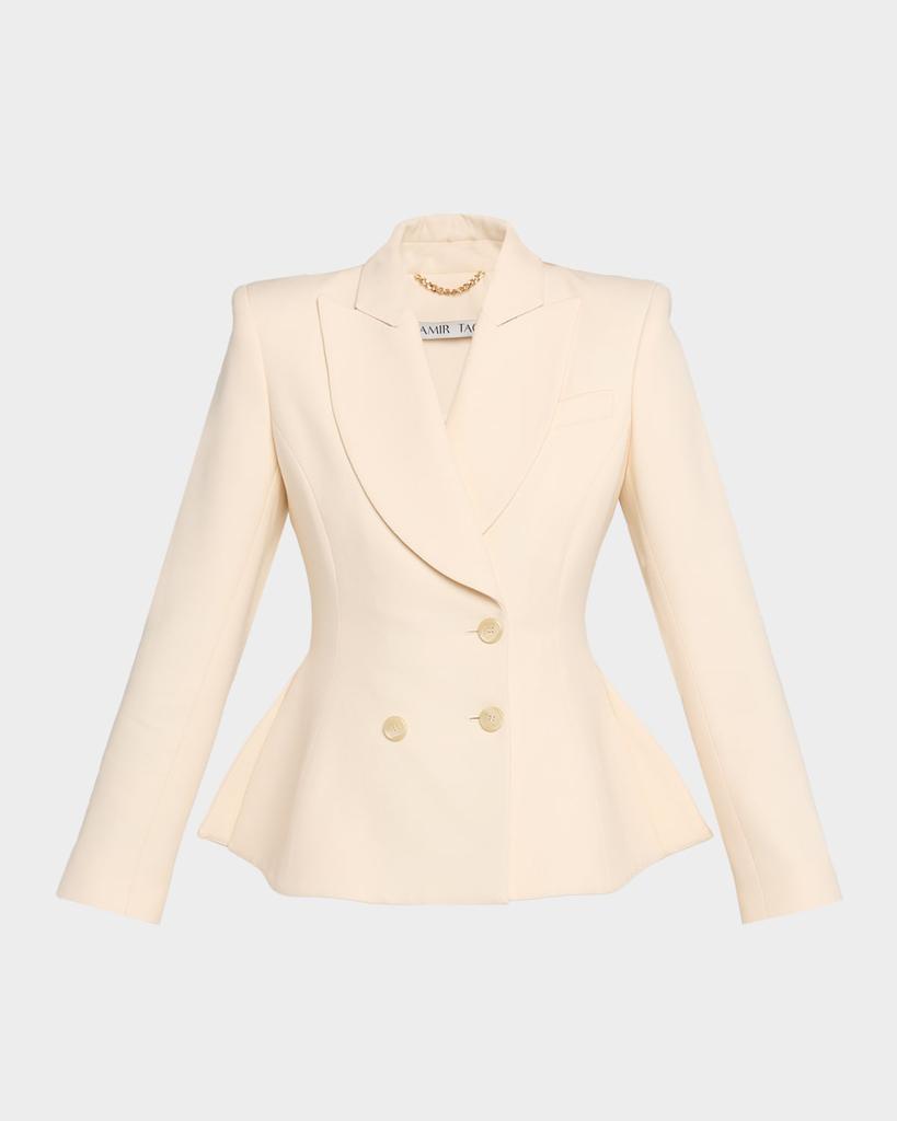 Amir Taghi Dottie Double-Breasted Waisted Blazer