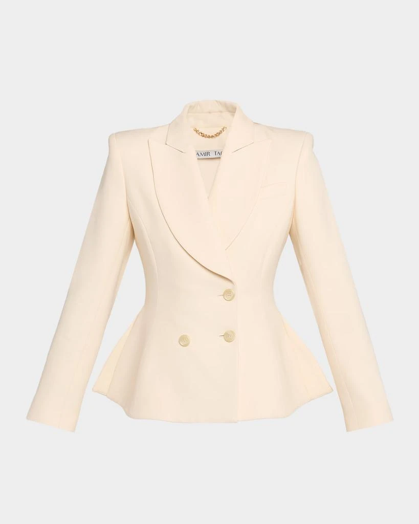 Amir Taghi Dottie Double-Breasted Waisted Blazer 1