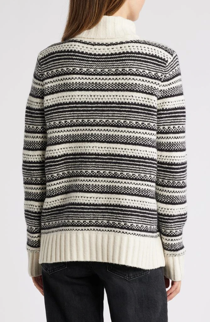 Caslon Stripe Jacquard Turtleneck Sweater 3