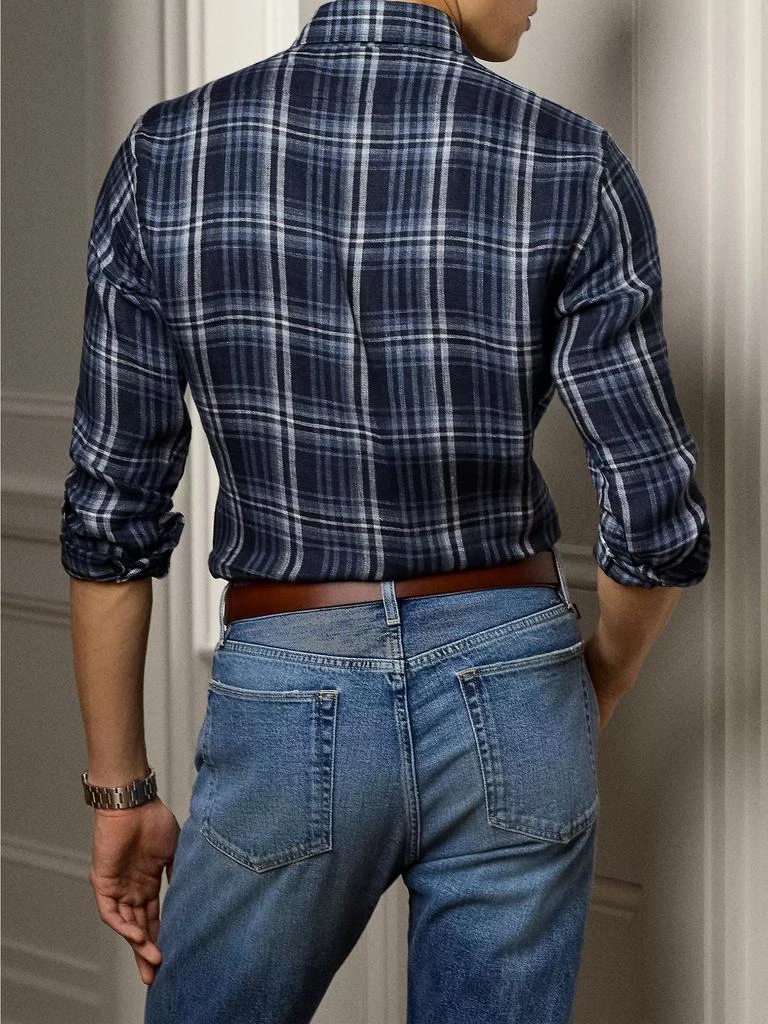 Ralph Lauren Stewart Plaid Linen Shirt 8