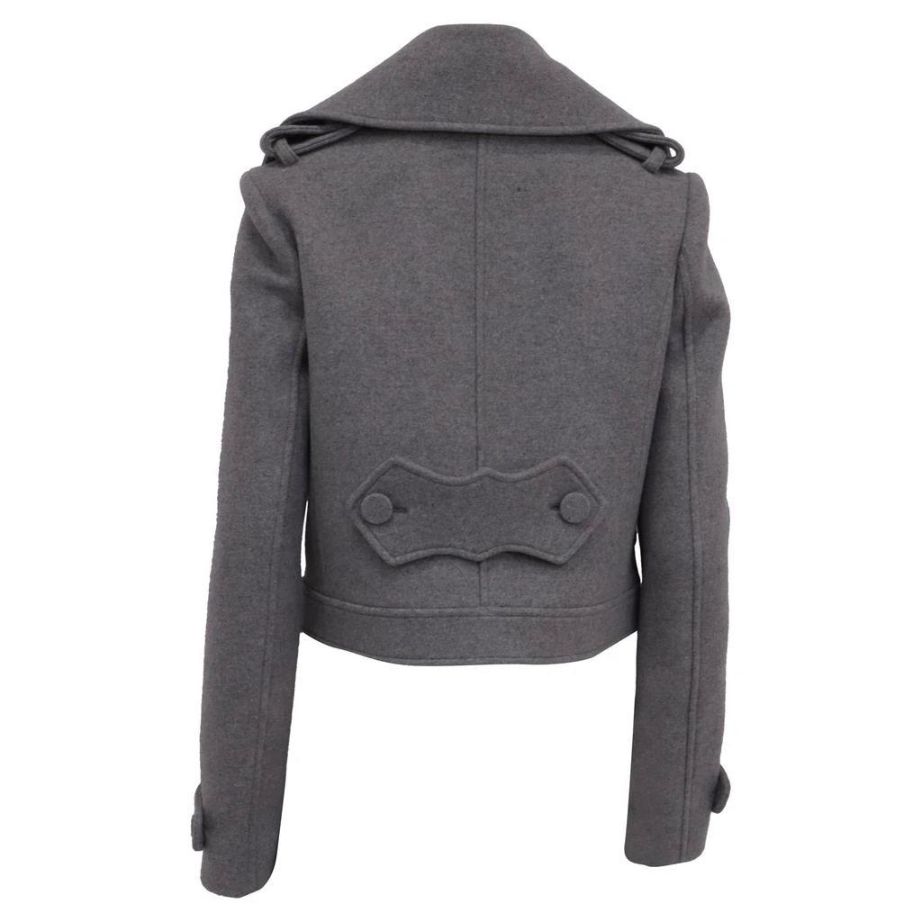 Altuzarra Laga Double-Breasted Peacoat in Grey Wool 4