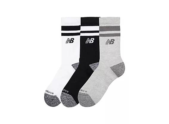 New Balance Active Lifestyle Striped Crew Socks 3 Pack