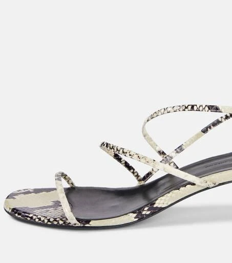 Khaite Loop 35 snake-effect leather sandals 5