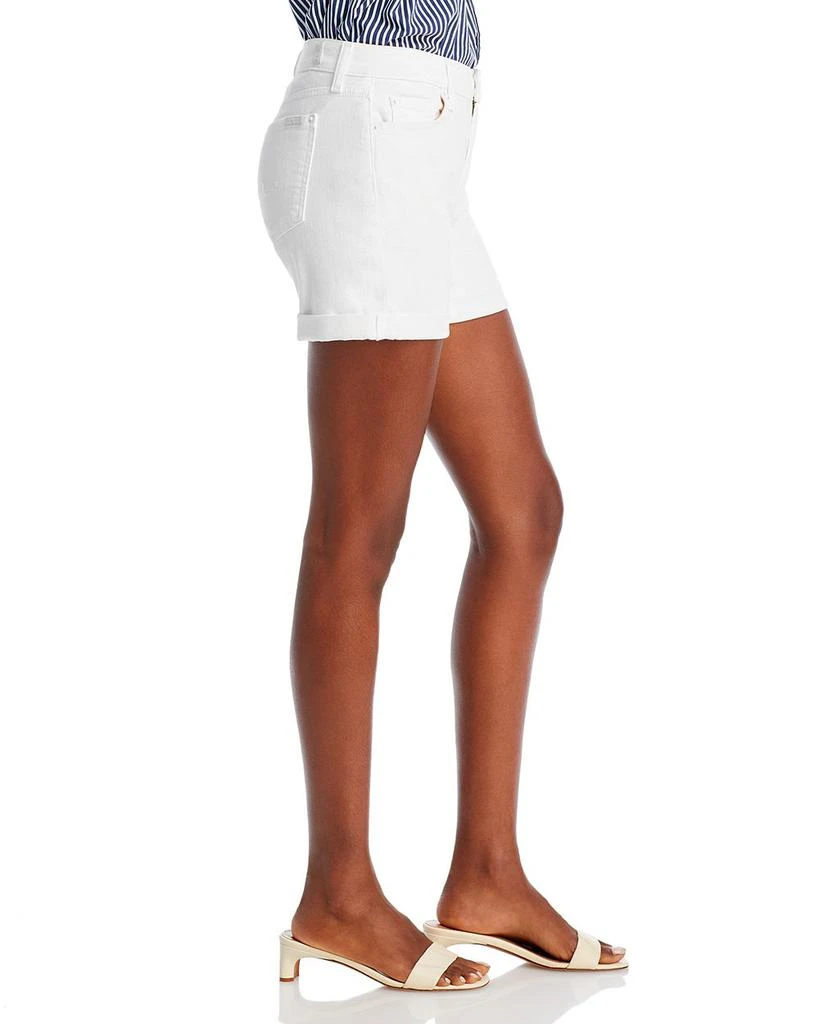 7 For All Mankind High Rise Roll Cuff Denim Shorts in Broken Twill 4