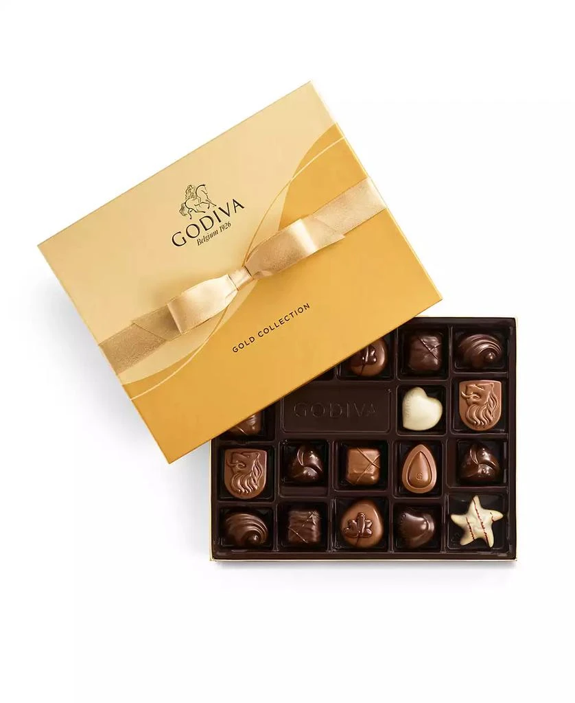 Godiva Assorted Chocolate Gold Gift Box, 18 Piece 1
