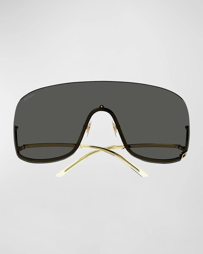 Gucci Rimless Metal Shield Sunglasses 3