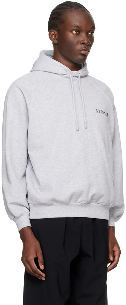 SUNNEI Grey Embroidered Hoodie 2