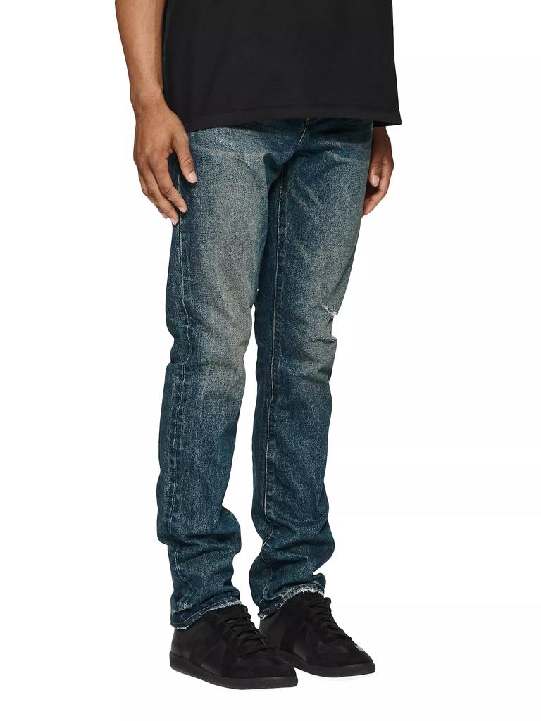 Purple Brand P005 Dirty Pat Distressed Straight-Fit Jeans