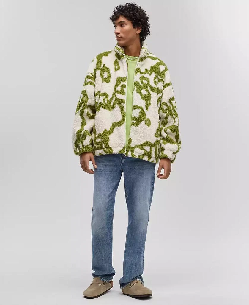 Mode of One Men's Jacquard Zip-Front Sherpa Jacket 6
