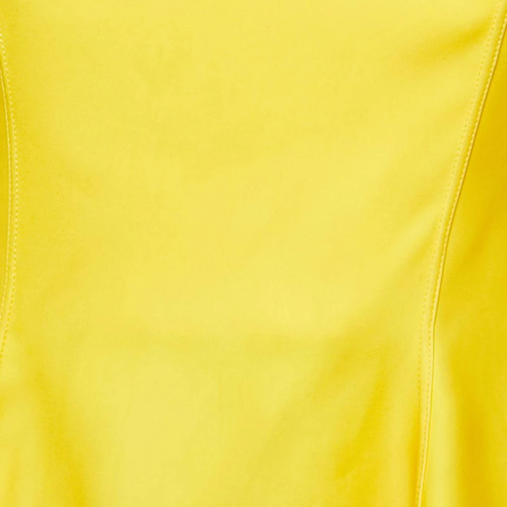 Dior Dior Yellow Crepe Strapless Asymmetric Corset Top M 3