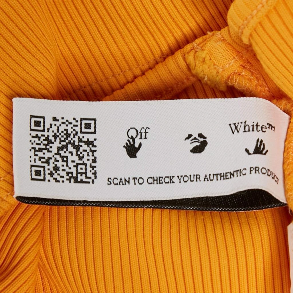 Off-White Off-White Orange Basic Lux Rowing Crop Tank Top S 6