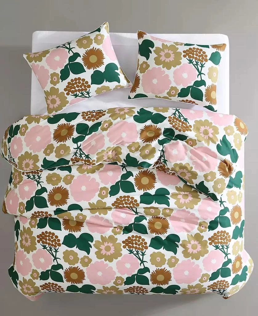 marimekko CLOSEOUT! Pieni Kukkatori Cotton 3 Piece Duvet Cover Set 4