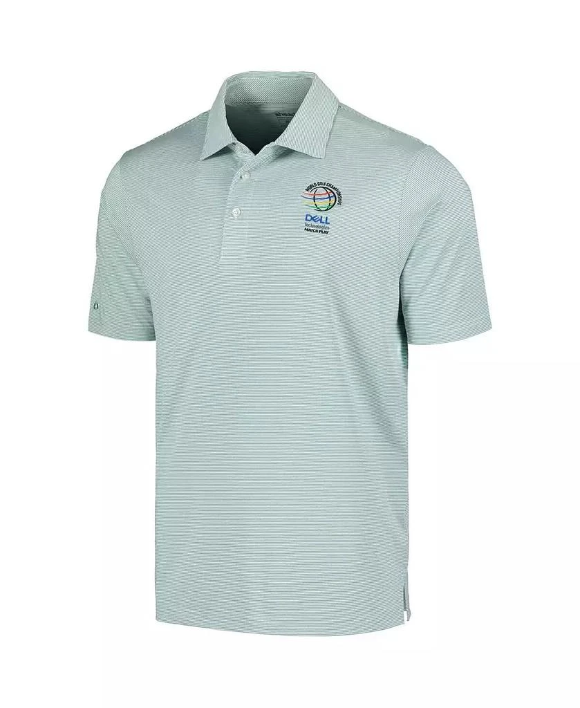Ahead Men's Green WGC-Dell Technologies Match Play Airstream Essential Feed Striped Polo Shirt 2