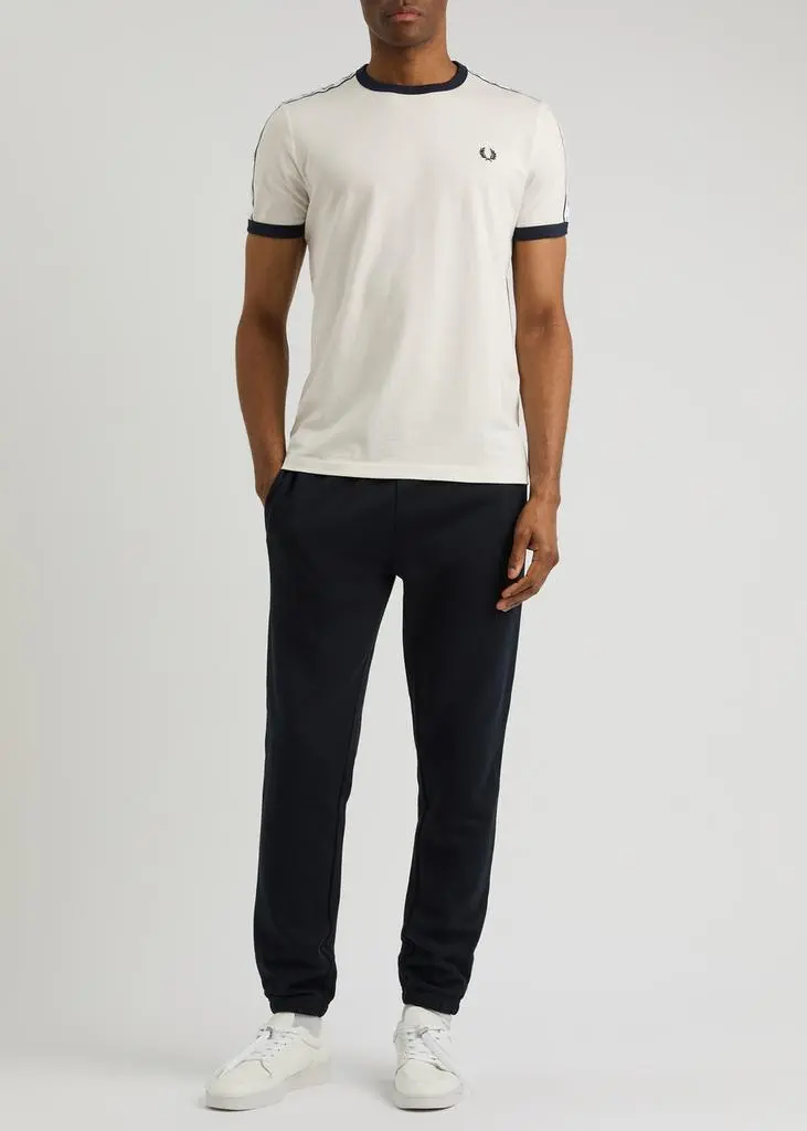 Fred Perry Logo track tape cotton T-shirt 4