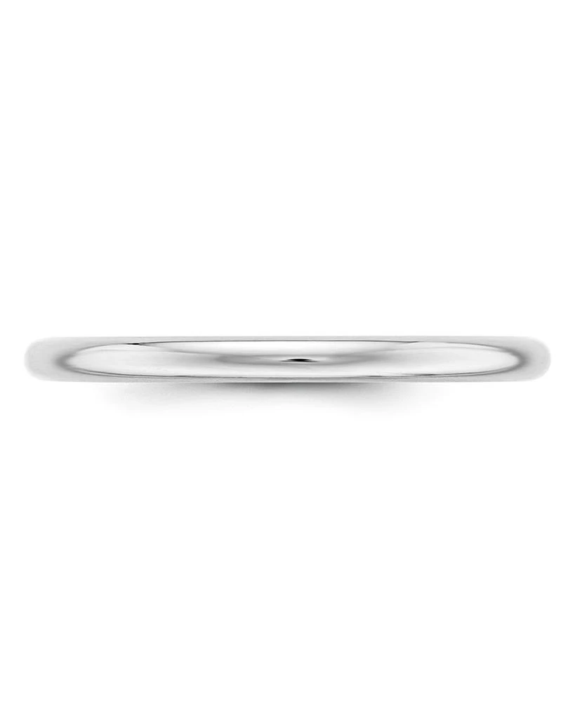 Bloomingdale's Men's 2mm Half Round Band Ring in 14K White Gold 3