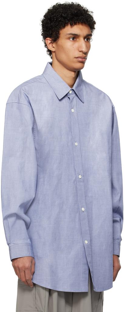 Hed Mayner Blue Twin Pleats Shirt