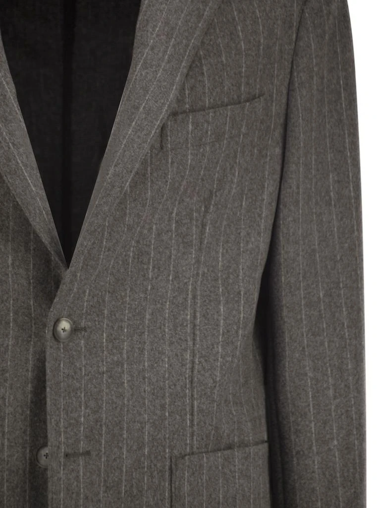 Hugo Boss Slim-Fit Blazer In Stretch Striped Flannel 4