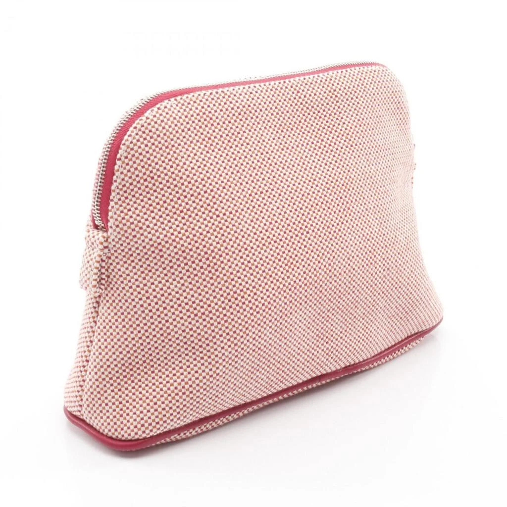 Hermes pink Canvas Leather Pouch (Pre-Owned) 2