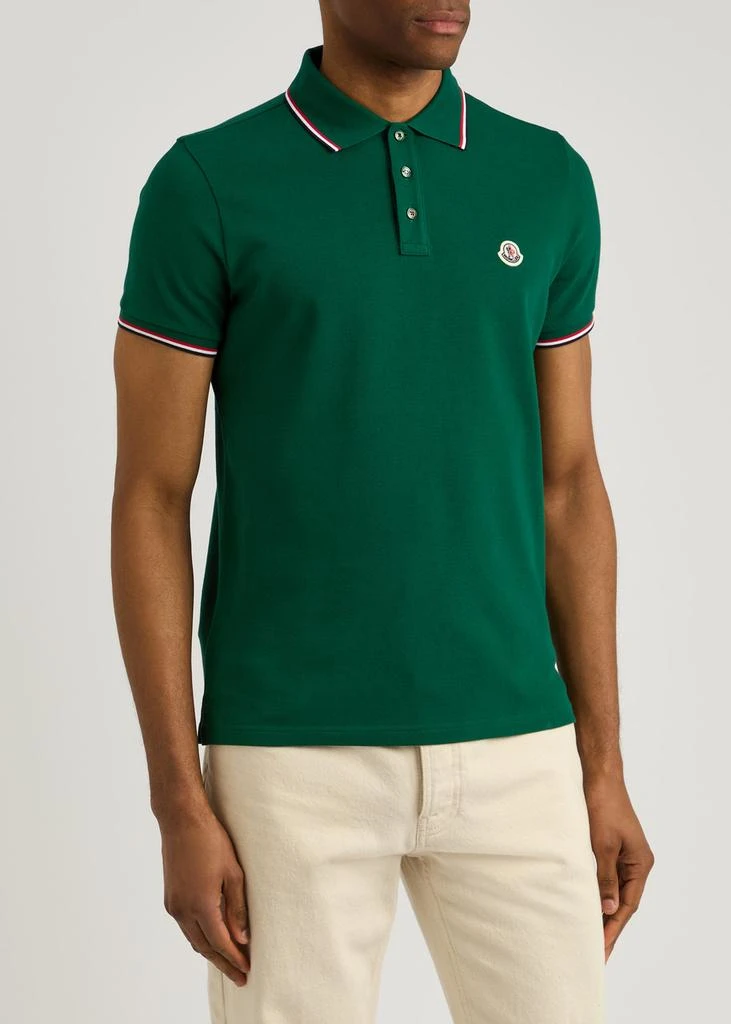 Moncler Logo-appliquéd piqué cotton polo shirt 2
