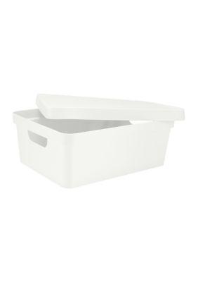 Simplify Medium Vinto Storage Box With Lid In Ivory