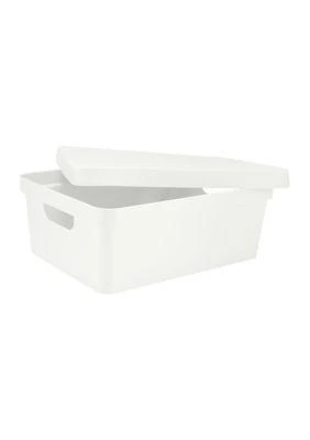 Simplify Medium Vinto Storage Box With Lid In Ivory 2