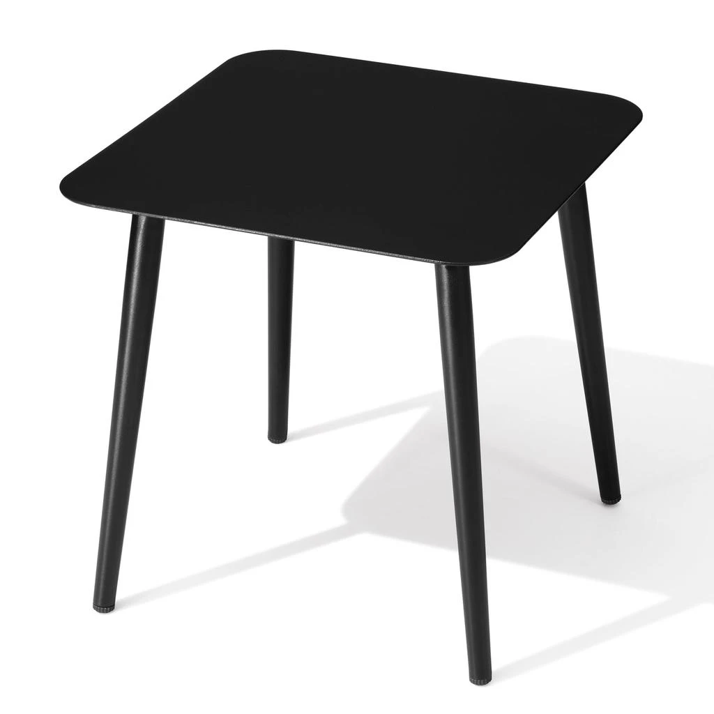 Hivvago 18" Gray Polyester Round Striped Indoor Outdoor Pouf Ottoman 6