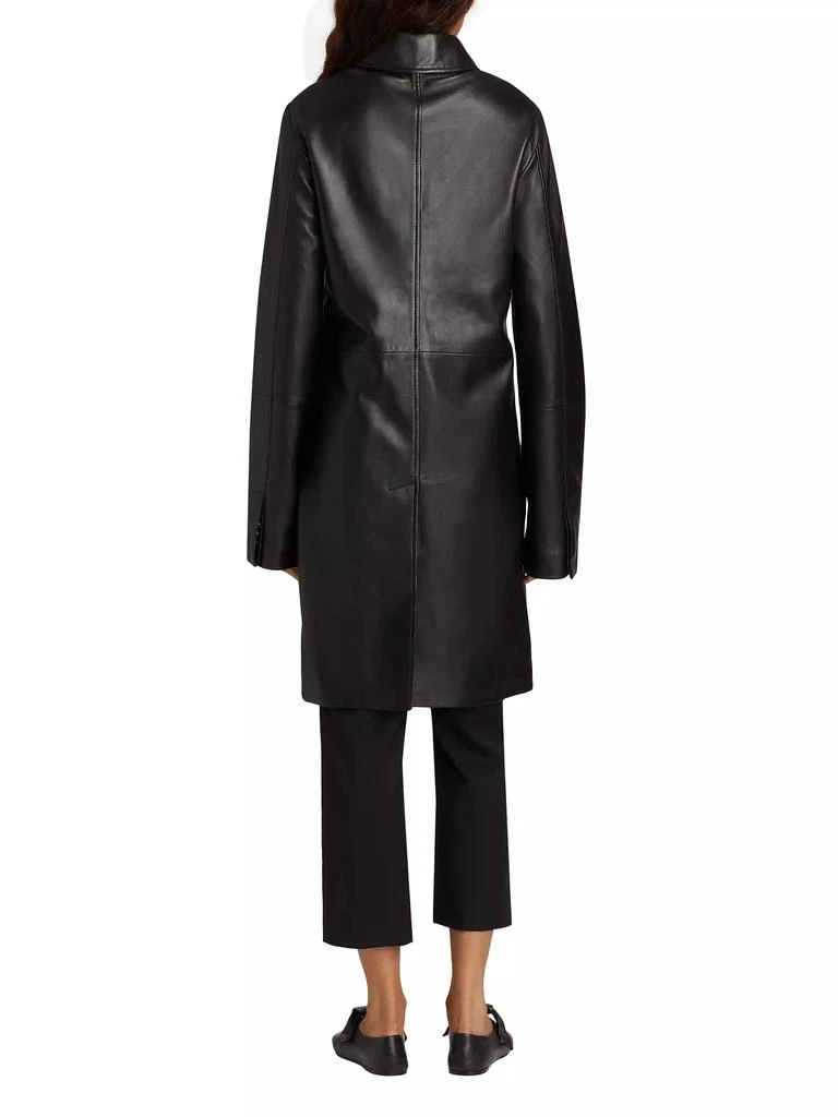 Loulou Studio Leather Knee-Length Coat 5