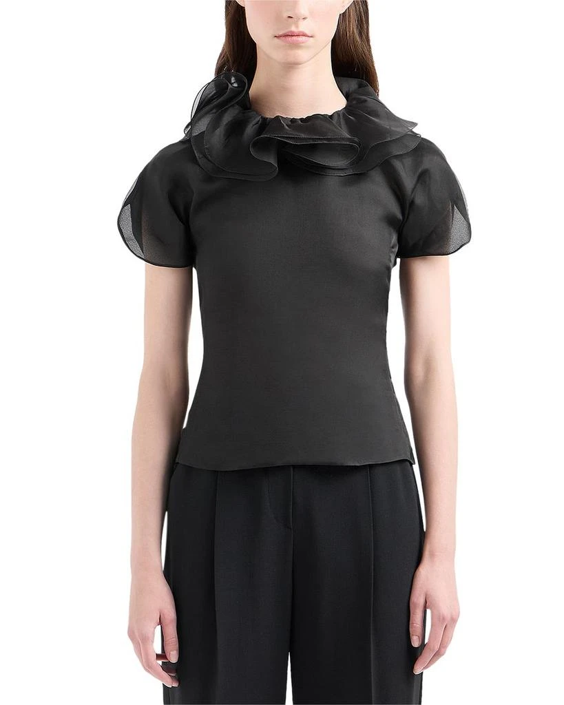 Emporio Armani Silk Ruffle Shirt 1