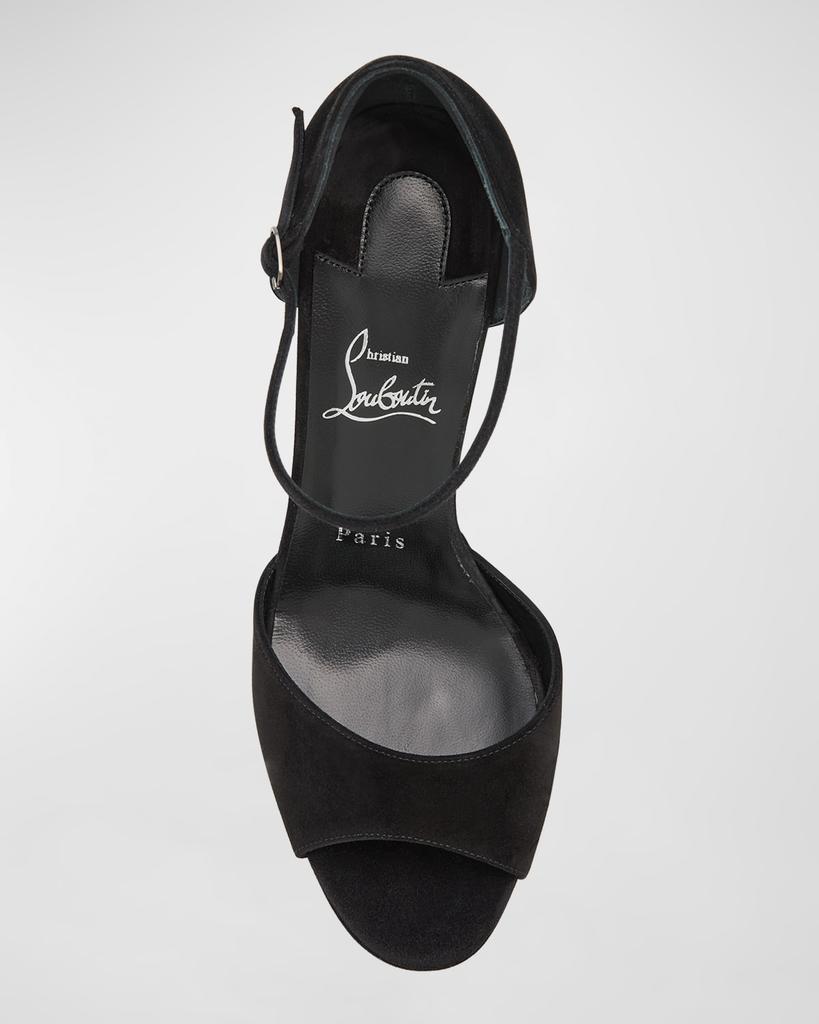 素敵 ☆ ルブタン Sandaloo 130 black suede platform sandals Sandaloo 130 suede sandals in black - Christian Louboutin