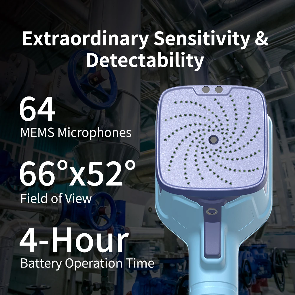 FOTRIC FOTRIC TD2 Acoustic Imager,64 MEMS Digital Microphones,Industrial Acoustic Imaging Camera,Compressed Air Leak Detection,66°×52°FOV,13 Megapixel,2~100kHz Frequency Range, 3.5" Touch Screen 3