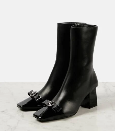 Versace Gianni Ribbon 70 leather ankle boots 5