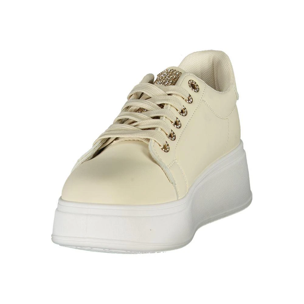 Laura Biagiotti Laura Biagiotti Beige Polyester Women Sneaker 3