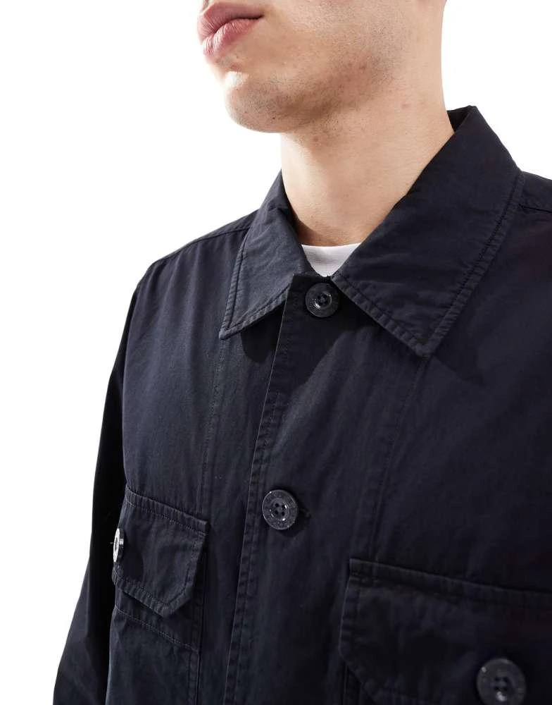 Pretty Green Pretty Green overshirt in black 3